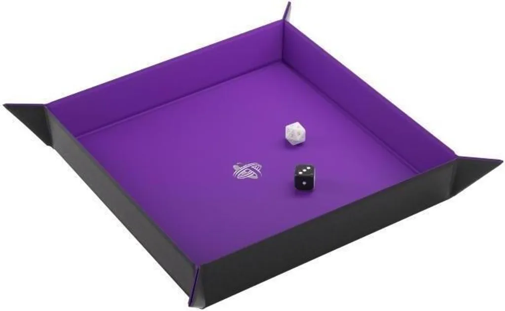 Plateau magnétique 2-en-1 noir/violet : dés, pions, fini le désordre