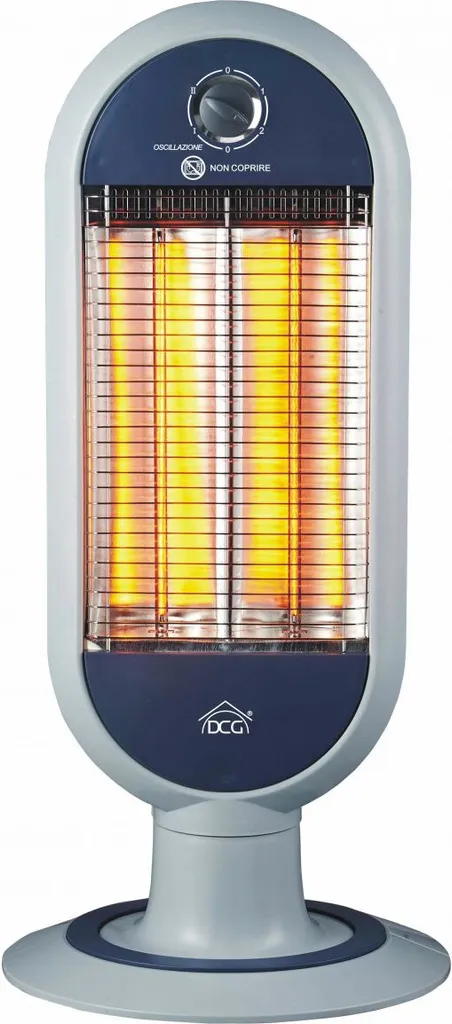 DCG Eltronic SA9829 Chauffage halogène d'ambiance 1200W Bleu et Gris