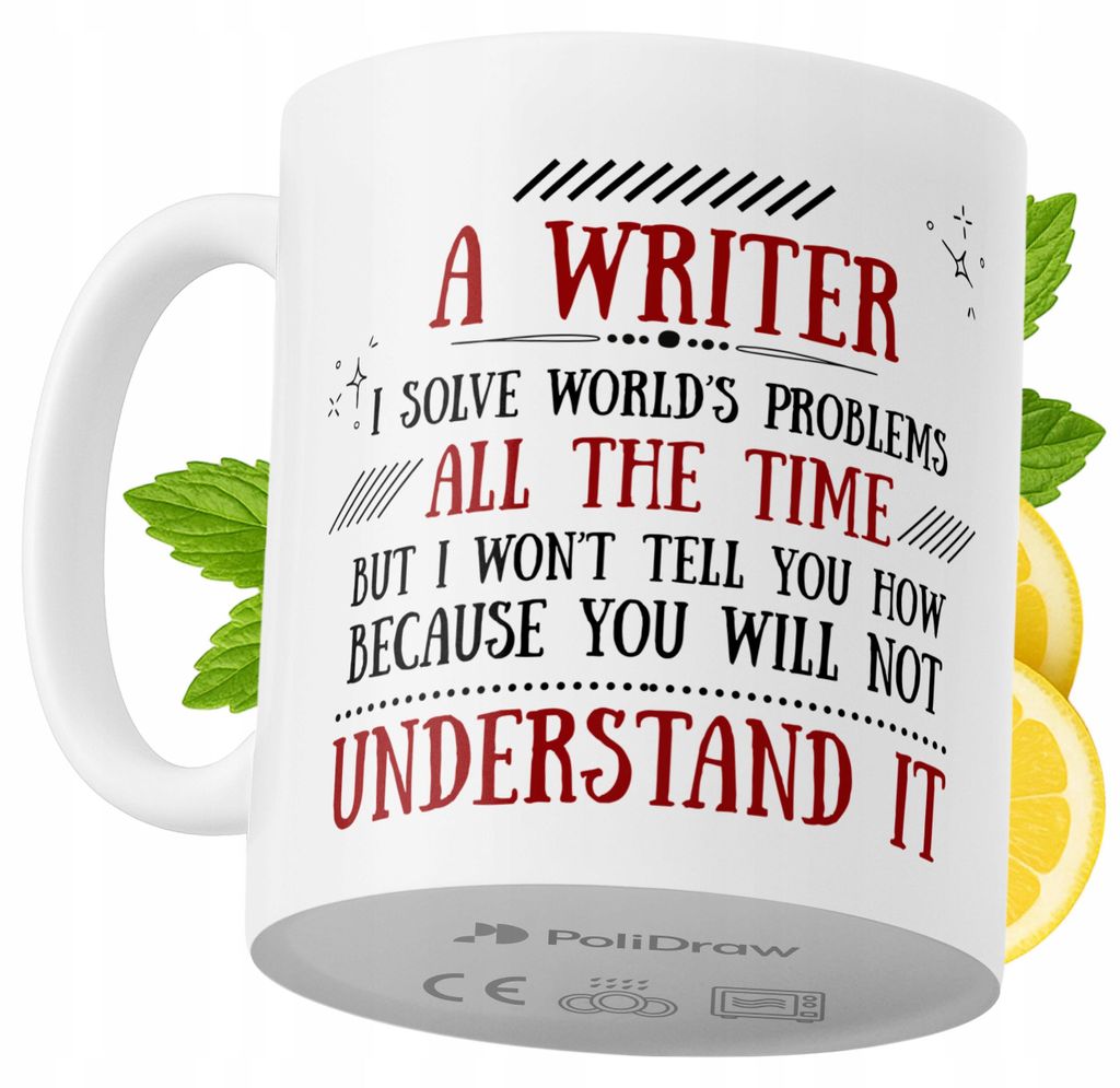 Lustige Kaffeetasse für Schriftsteller mit witzigem Textdesign - ideal für Geburtstage, Namenstage, Feiertage und besondere Anlässe. Hochwertige...