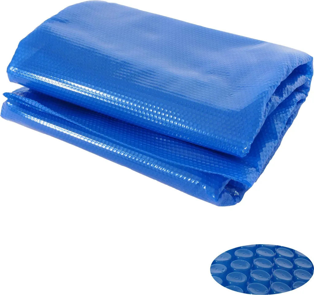 Copertura per piscina Telo termico Telo di copertura Telo solare Telo solare, spessore: 400 µm ~ ovale 7,31x3,65m blu