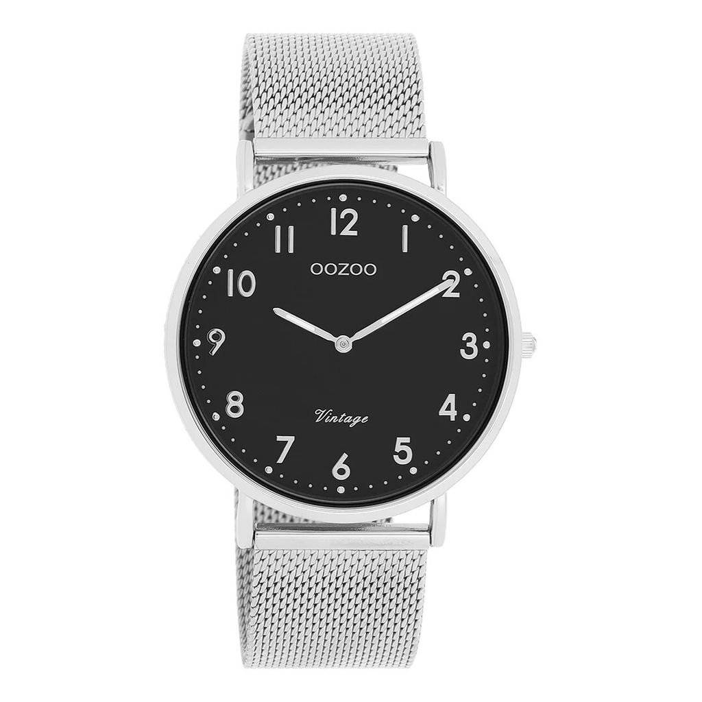 Oozoo Armbanduhr silber Metall Vintage Series Damen-Herren Analog-Quarzuhr UOC20341