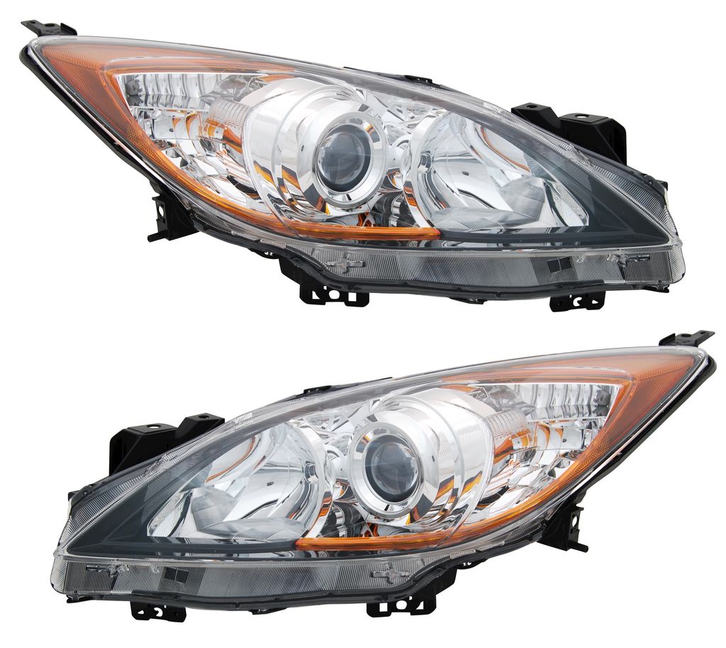 TYC Scheinwerfer Set für Mazda 3 BL 2008-2014 HB3 H11 Halogen LWR Stellmotor