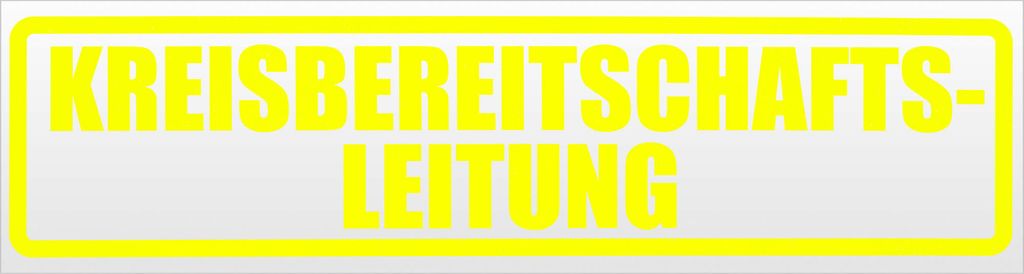 Kiwistar Kreisbereitschaftsleitung Magnetschild Schild magnetisch - 45cm Neongelb - Magnetfolie für Auto PKW Kfz