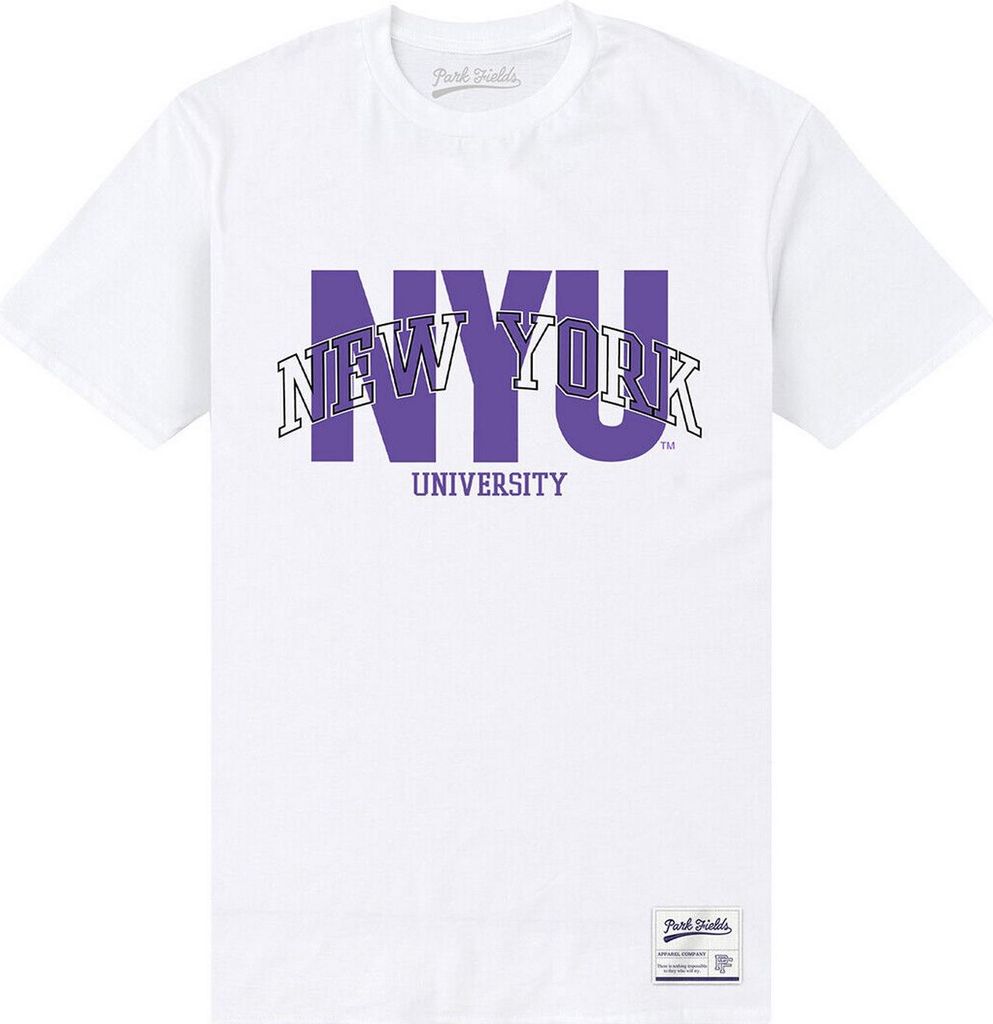 New York University - T-Shirt für Herren/Damen Uni PN439 (3XL) (Weiß)