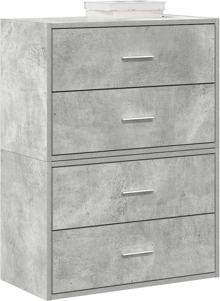 "2026 Promotion" Schränke mit 2 Schubladen 2 Stk. - Hohe Qualität - Betongrau 60x31x40 cm - Kommoden CC31958