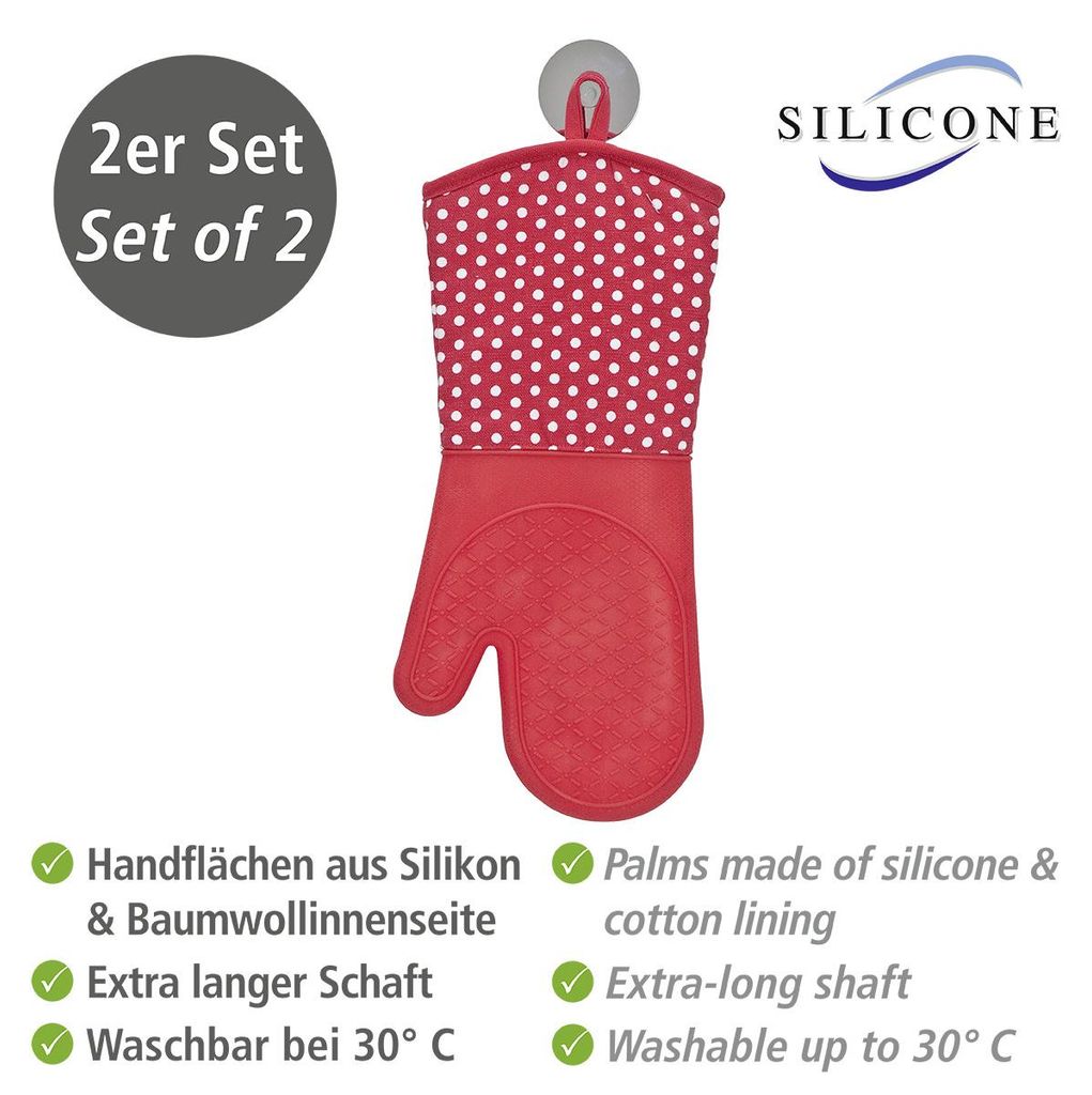Topfhandschuhe Silikon Rot Produktbild 