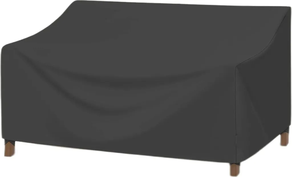 Housse de banc de jardin 600D étanche 213x94x70cm, bâche noir de protection