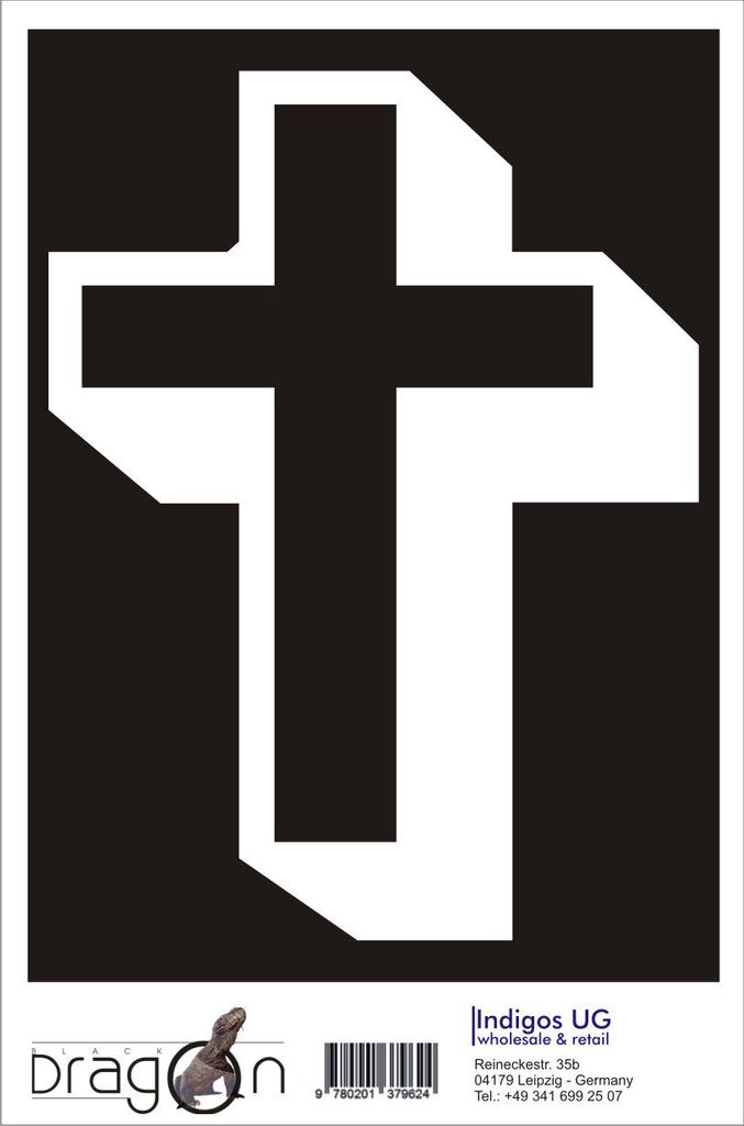 Aufkleber / Autoaufkleber - JDM / Die cut / Auto / OEM - Kreuz 160x120mm silber - Heckscheibe / Heckscheibenaufkleber