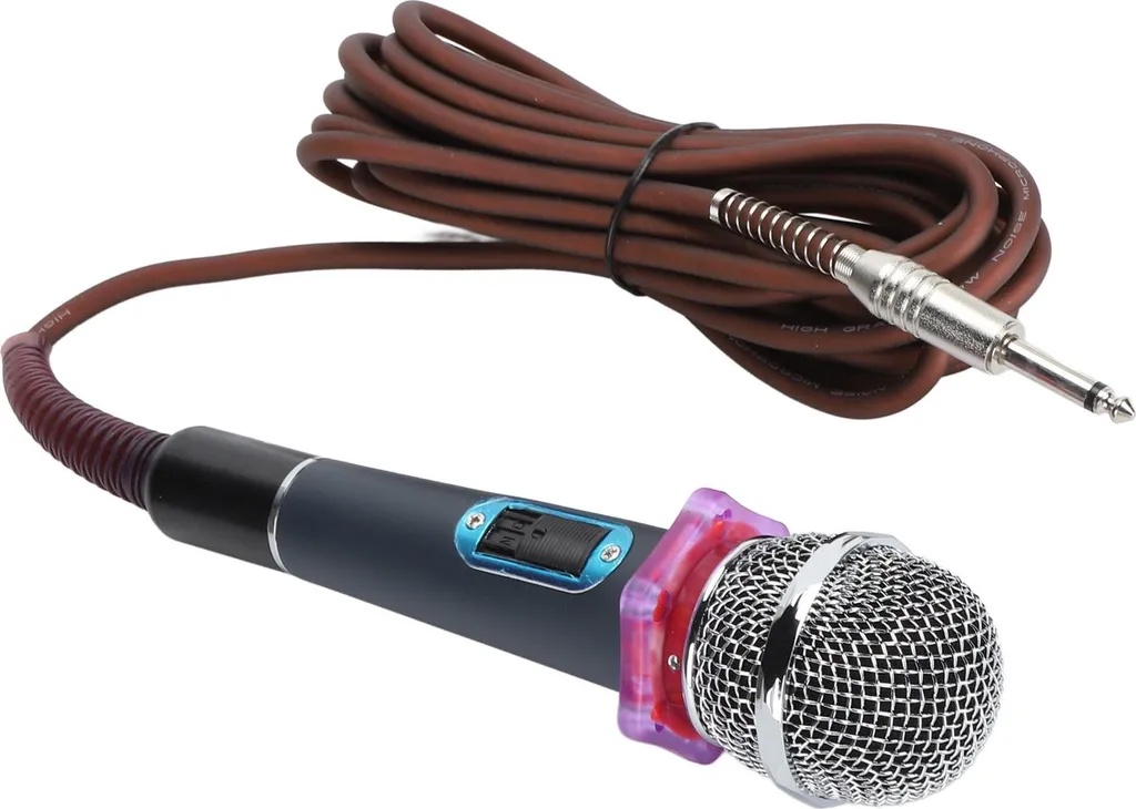 Microphone filaire anti-bruit bleu en zinc - Élimine les sons parasites