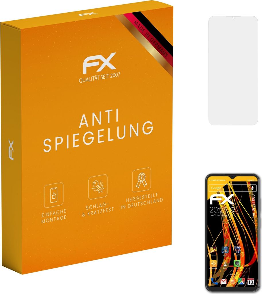 atFoliX FX-Antireflex 3x Schutzfolie kompatibel mit Oscal C80 Displayfolie
