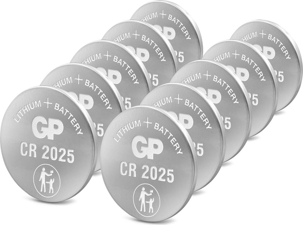 CR2025 GP Lithium Knopfzelle 3V 10 Stück
