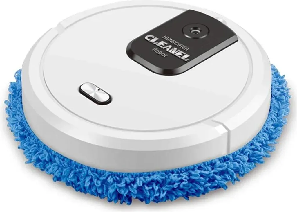 Robot nettoyeur de sol 2-en-1 avec spray d'eau et recharge USB rapide