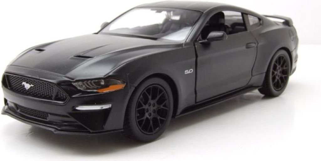 Motormax 79352MSW Ford Mustang GT 2018 matt schwarz 1:24 Produktbild 