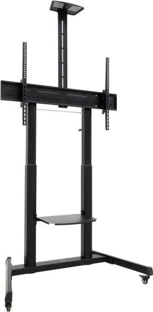 Support TV Mobile Stable pour Écran Lourd 60-100" Réglage Hauteur Noir
