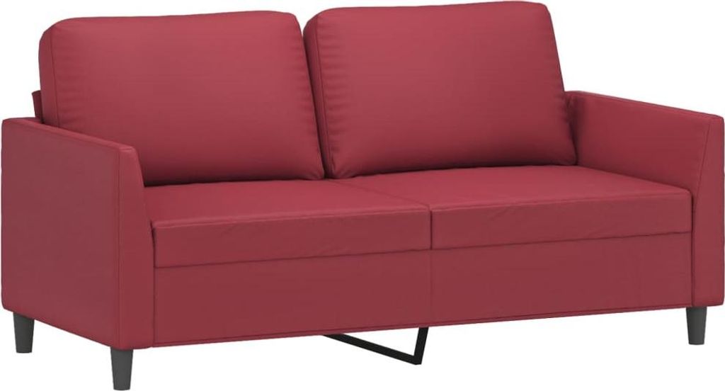 vidaXL 2-Sitzer-Sofa Weinrot 140 cm Kunstleder