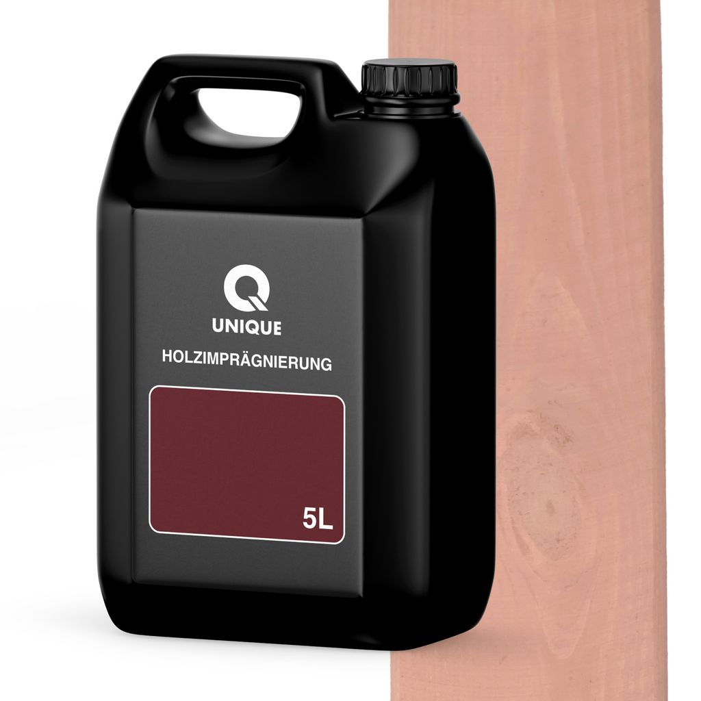 Q UNIQUE Holzimprägnierung Dunkel Lachs 5 L Holzschutz 2 In 1 Grundierung Mit Schutz Farbimprägnierung Imprägniermittel Innen & Außen