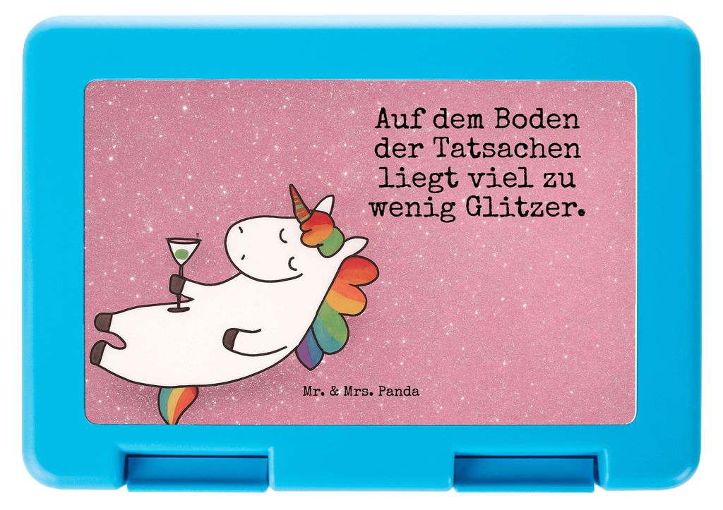 Mr. & Mrs. Panda Bentobox Einhorn Cocktail Design - Weiß - Geschenk, Spruch, Feiern, Snackdose, Lunchbox, Snackbox, Party, Einhörner, Unicorn, Ca...