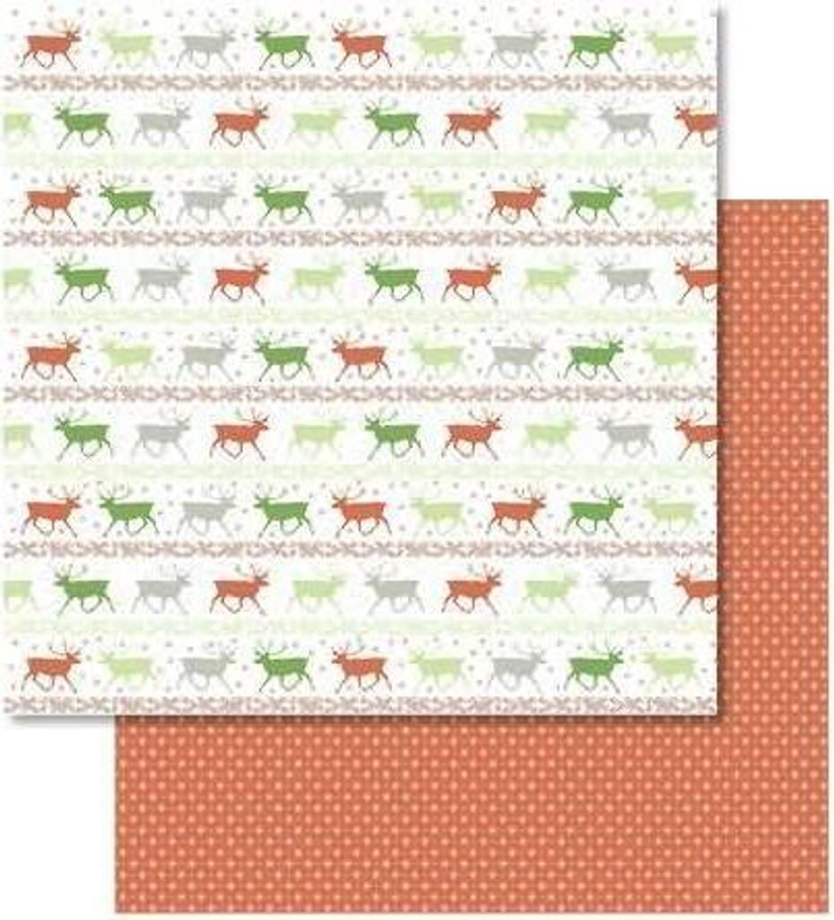 Scrapbook Paper Classic Christmas rot/grün12x12 Zoll VE=25 Blatt Motiv 2