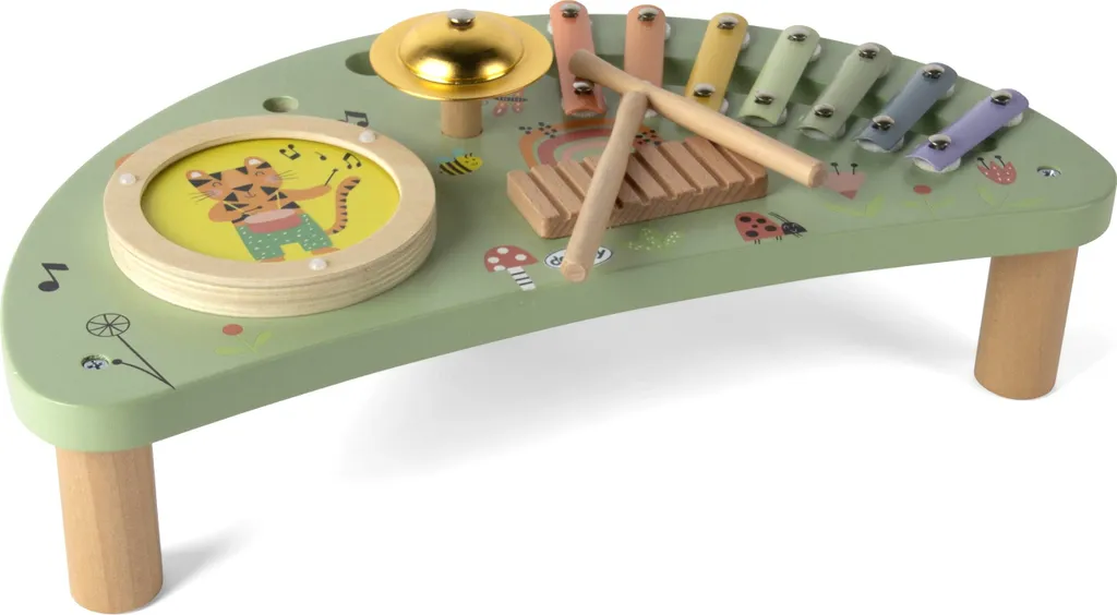 Station musicale en bois d'Antoy boîte cadeau 3 pièces pour l'éveil