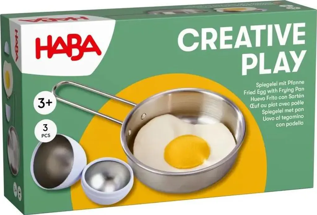 Dînette enfant Œufs au plat HABA Univers de jeu en tissu pour cuisine