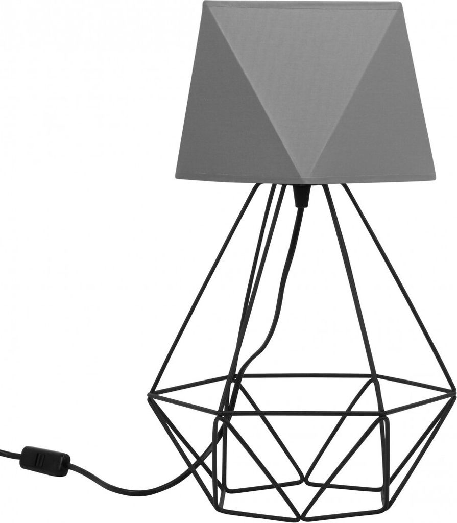 Light-Home Lampenschirm Tischlampe Modern - Slant - Elegante Nachttischlampe für Schlafzimmer Wohnzimmer - Tischleuchte E27 - 40x23,5 cm - Schwarz...