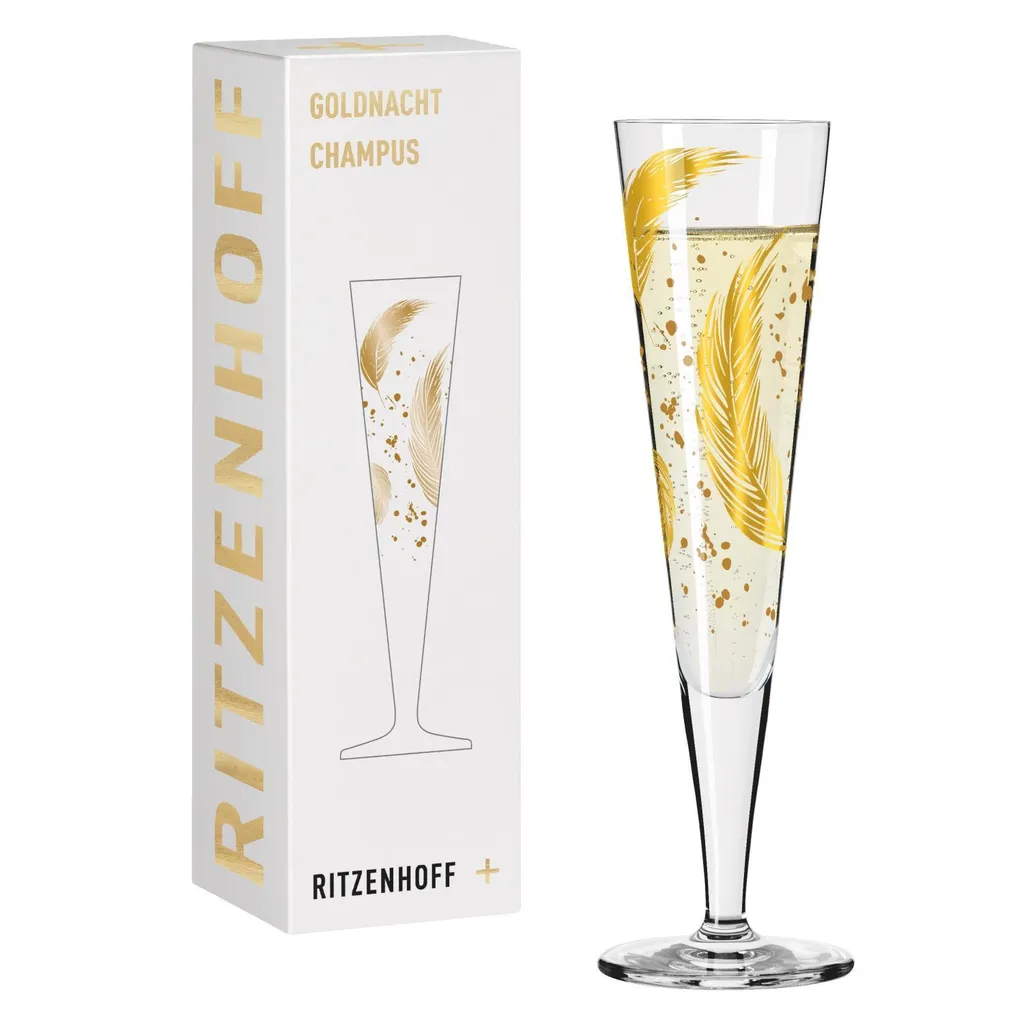 Calice Champagne Ritzenhoff Goldnacht 42 Andrea Arnolt 205ml Oro