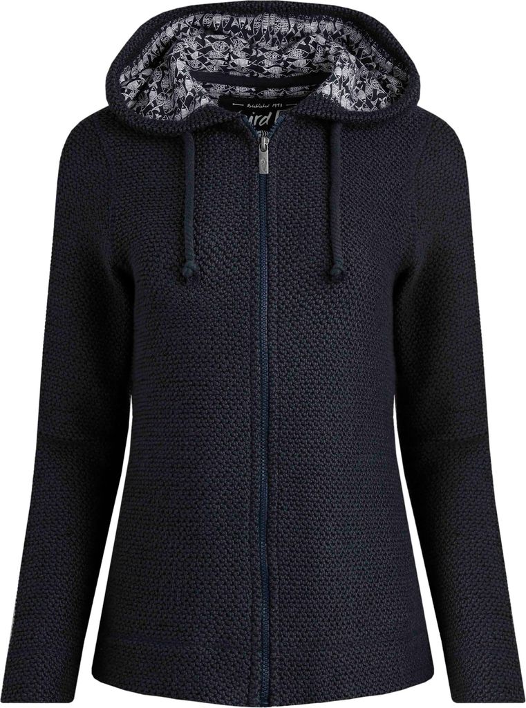 Weird Fish - "Chicoa" Hoodie mit durchgehendem Reißverschluss für Damen WF198 (46 DE) (Marineblau)