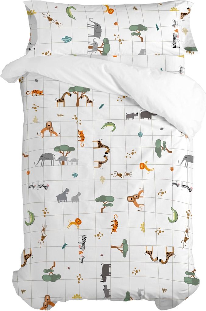 Mini savanna Bettbezug set 2 teiliges 155 x 220 cm 100% Baumwolle Hergestellt in Europa