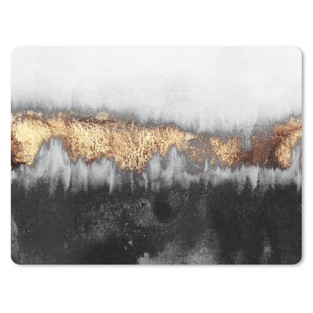 MuchoWow Mauspad Mousepad Gold - Chic - Abstrakt 23x19 cm - Mousepads - Maus Mat - Pad - Mausunterlage - Schreibtischunterlage - Mauspad