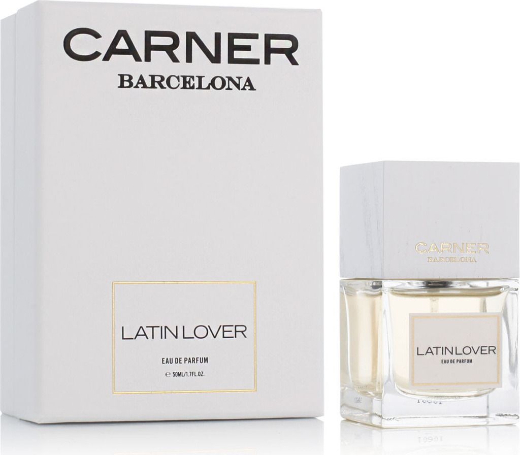 A product shot of a perfume bottle and its box, presented on a white background.