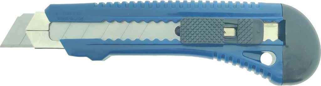 Robustes Cuttermesser 18mm für Maler und Handwerker – Flache Ausführung, blau, präzises Arbeiten, 1 Stück