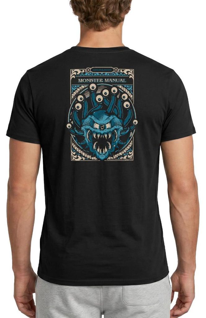 Spreadshirt Dungeons And Dragons Monster Manual Beholder Männer T-Shirt, 3XL, Schwarz