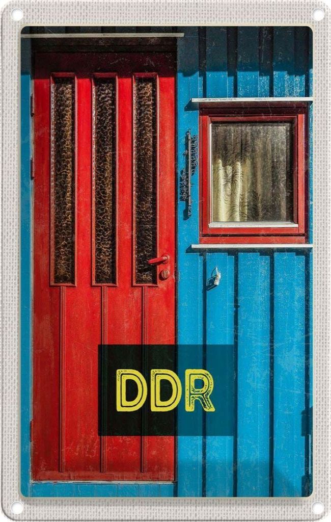 vianmo Blechschild 18x12 cm Berlin Deutschland Häuser DDR Krieg Bildmotiv Reisemotiv Abenteuer Reisen Urlaub