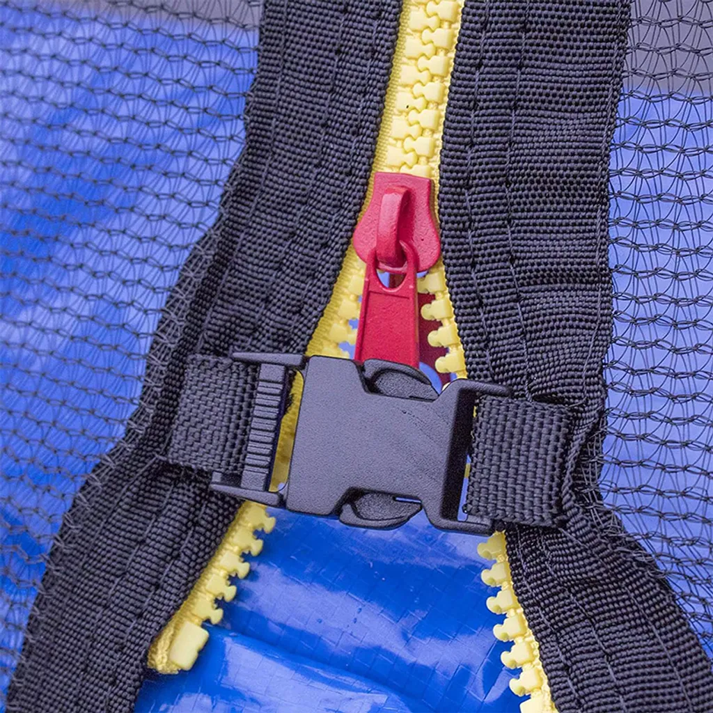Trampoline enfant Ø152cm bleu robuste avec filet haute sécurité intégré - 7