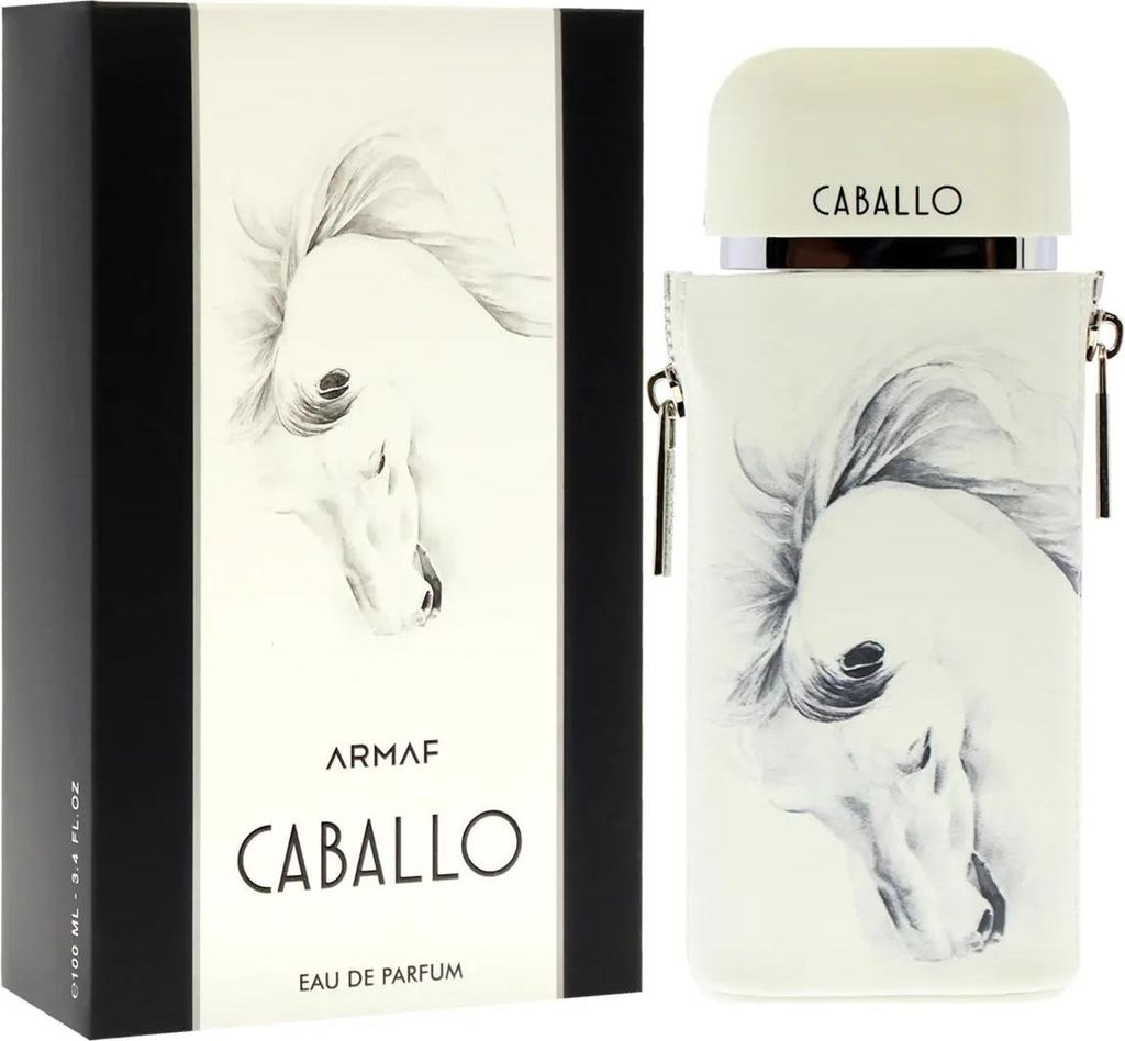 A perfume box and bottle are displayed side-by-side against a white background.