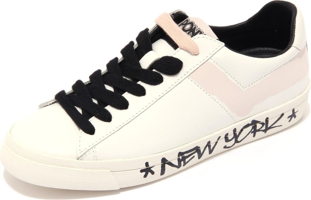 1808AC sneaker donna PONY TOP STAR aus weiß/rosa Schuh Frau