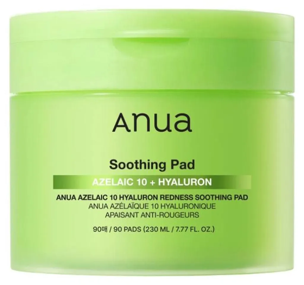 Coton apaisant Anua Azelaic 10 Hyaluron formule hydratante pure