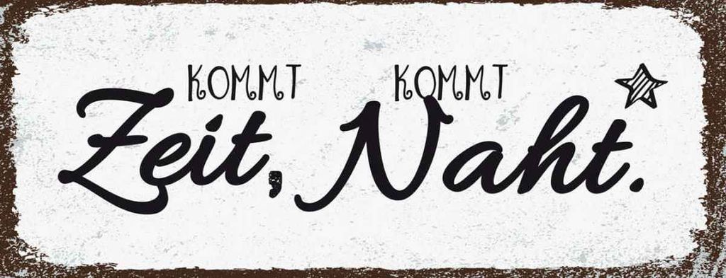 vianmo Holzschild 10x27 cm Kommt Ziet, Naht Hobby Dekoration