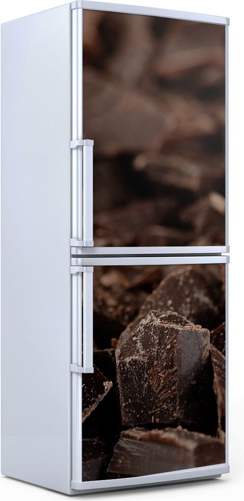 Kühlschrankdekoration 70x180 cm Aufkleber auf dem Kühlschrank - dunkel Schokolade