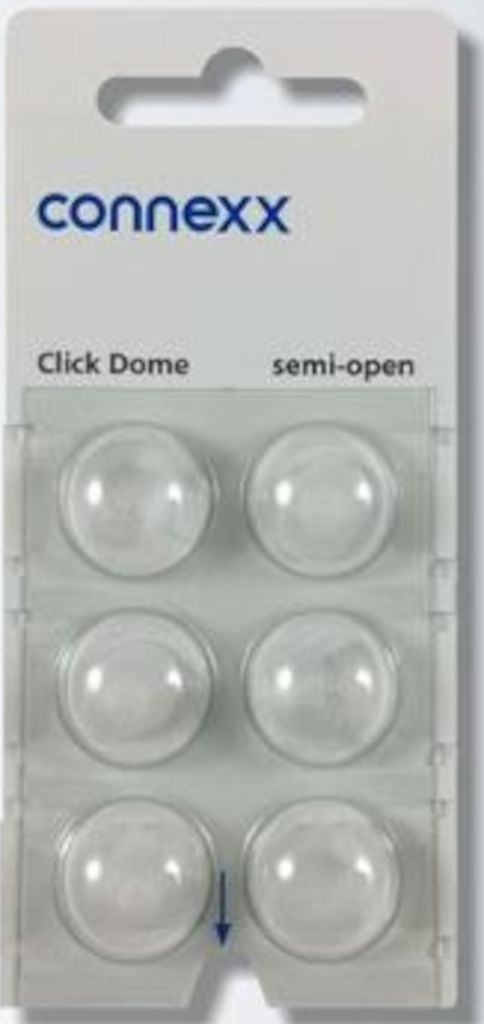 connexx Click Semi-open Domes 6er Blister Weiß Produktbild 