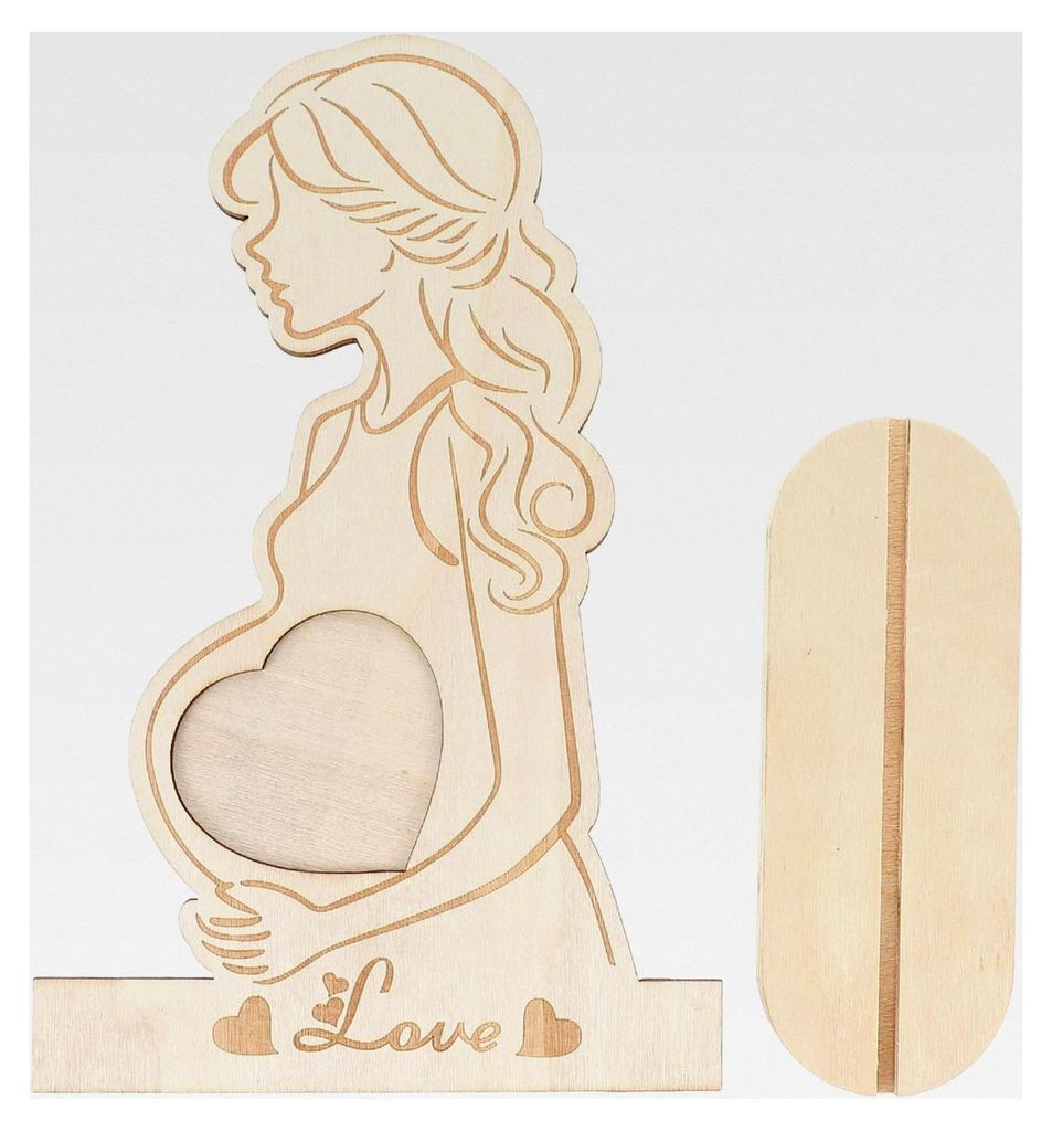 Holz Bilderrahmen für Ultraschallbilder mit 3 Schichten zur Dekoration des Babyzimmers und als Geschenk zur Geburt