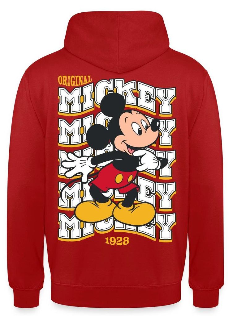 Mickey & Minnie Mickey Mouse Original 1928 Uni Hoodie, M, Rot