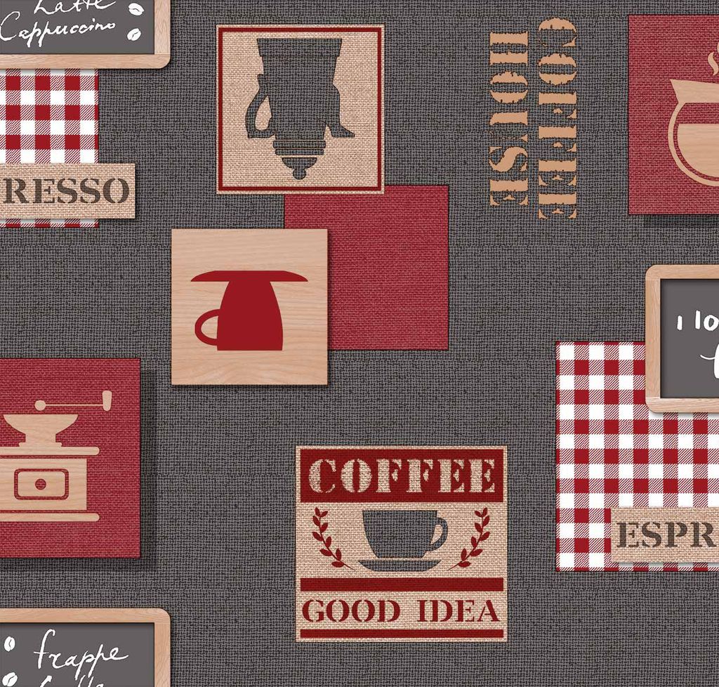 PVC Tischdecke Espresso braun rot Cafe Kaffee capucchino Wachstuch - Breite & Länge wählbar - abwaschbare Tischdecke, Größe:140 x 100 cm