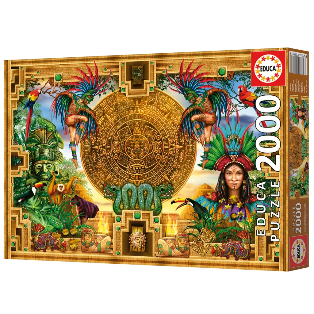 Grand Puzzle Adulte 2000 Pièces EDUCA - Motif Historique Lien Maçon Aztèque