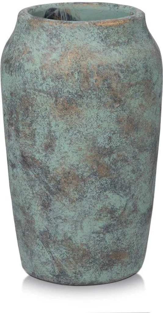 Vase patine vintage effet vieilli en béton brut pour fleuriste