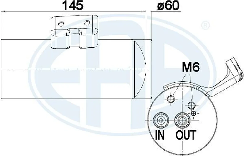 Sécheur de climatisation ERA 668025 pour Mercedes Classe A W168 et Vaneo