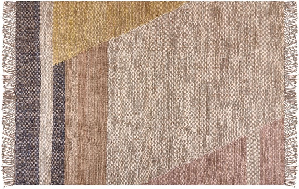 BELIANI Flurteppich Teppich aus Jute Braun Geometrisches Muster 160 x 230 cm Rustikal Boho