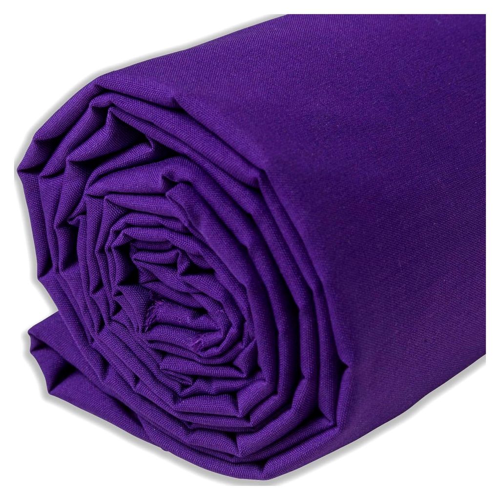 Baumwollstoff Popeline Violett - 200 cm x 150 cm - Italy - Meterware für Näharbeiten, Bekleidung, Futter, Wohnaccessoires, Patchwork, einfarbige...