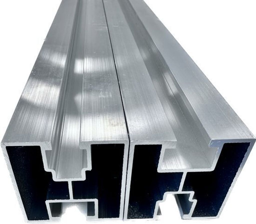 ALU Solarprofil silber 2000 mm 40x40 BV Nut 8 & Nut 10 Solarschiene