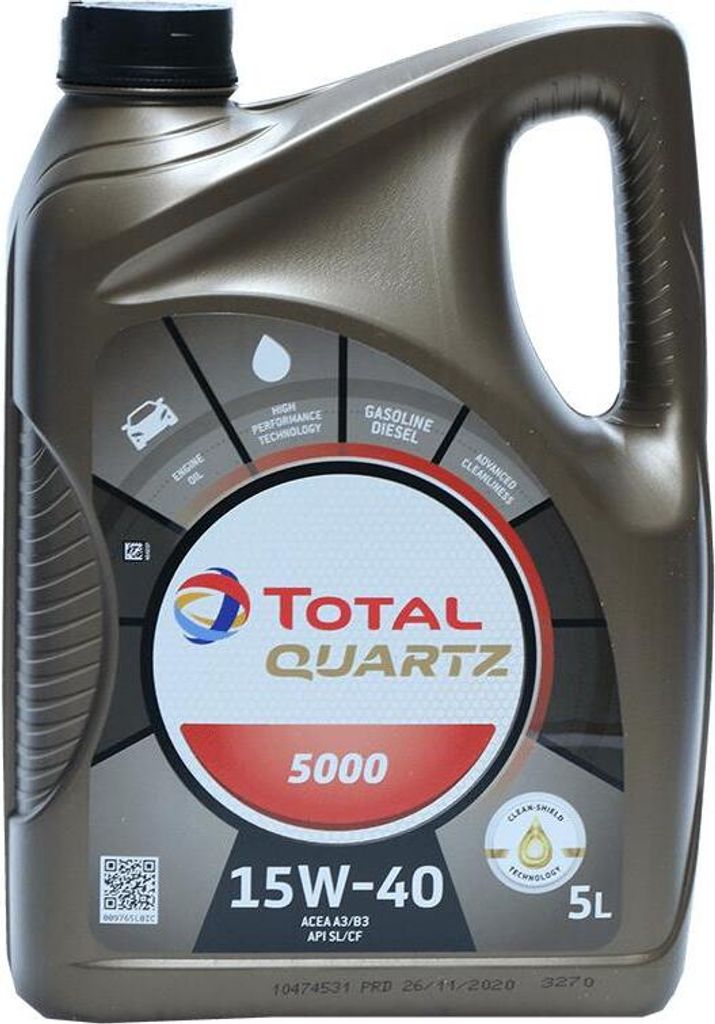 Total Quartz 5000 15W-40 5 Liter